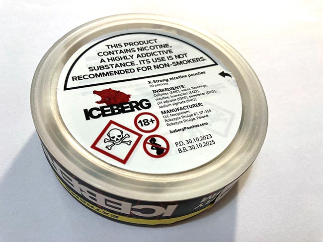 sacchetti nicotina simboli pericolo 